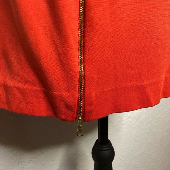 Trina Turk orange zipper hem sleeveless sheath dress - Picture 5 of 15